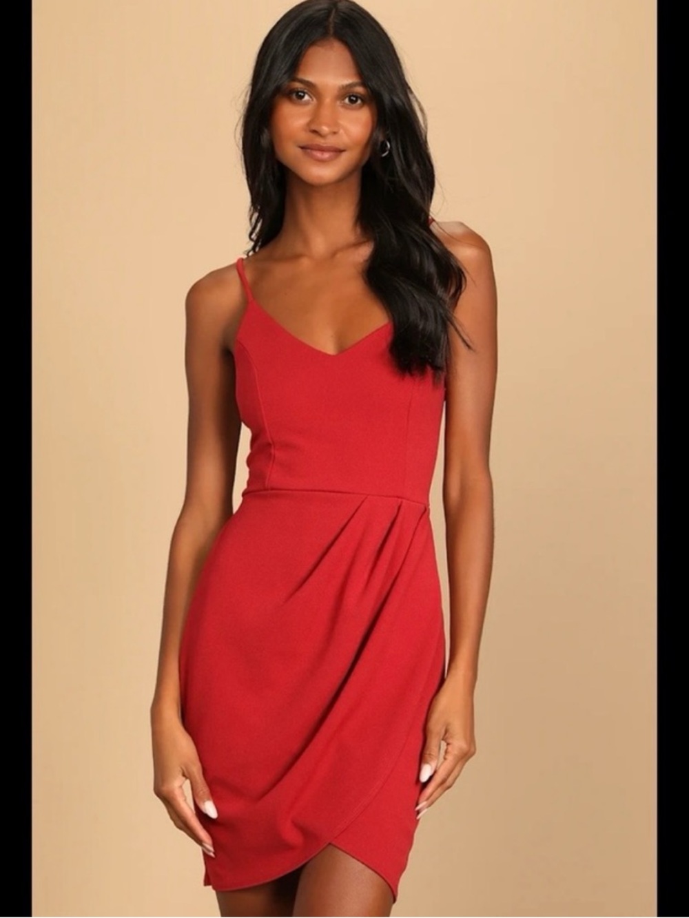 NWOT Lulu's Forever Your Girl Red Bodycon Dress Size:Medium